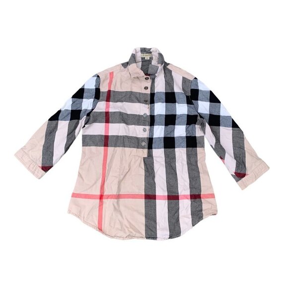 Rare Burberry Brit Novacheck Blouse Dress Shirt XXL - Picture 2 of 6